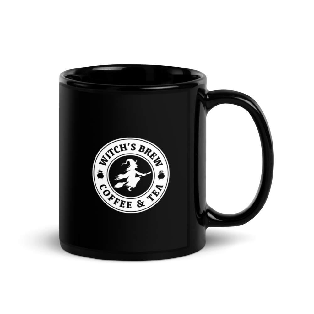 Witch's Brew Logo Black Glossy Mug