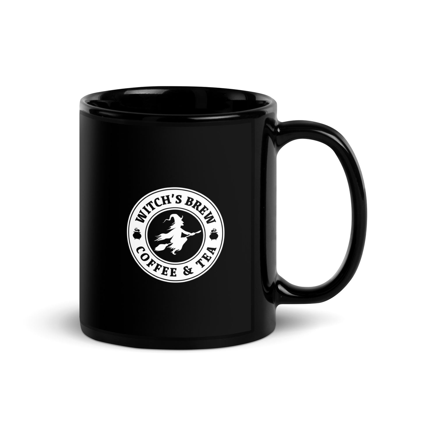 Caffeine & Cauldrons Black Glossy Mug